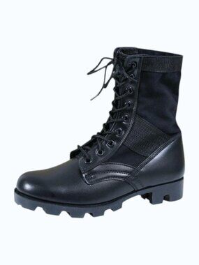 Rothco 5081 Black Leather Military G.I. Style 8" Jungle Boots Mens Size 13 Army